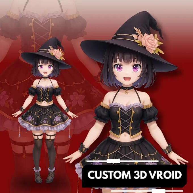 create professional vrchat avatar vtuber models and 3d character