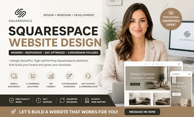 build squarespace website design, redesign squarespace, website development