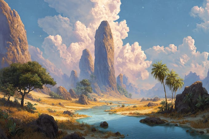 design amazing fantasy landscape