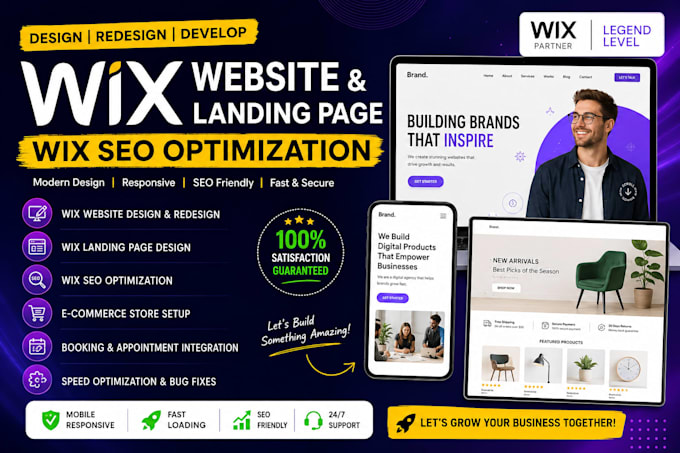 design develop wix website landing page redesign SEO wix studio expert