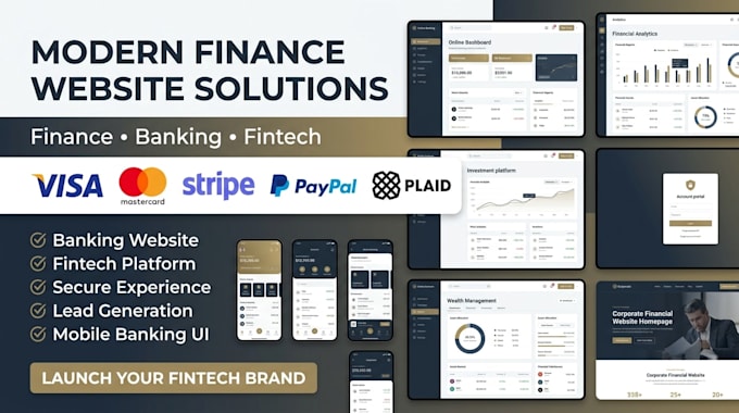 professional finance website, banking website, secure online banking website