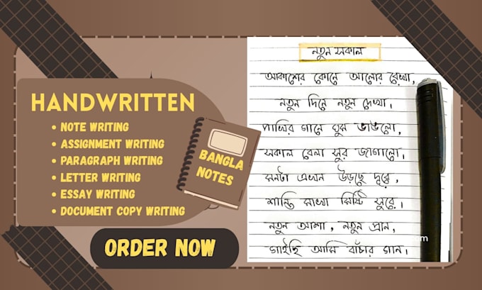 do beautiful handwriting in english, arabic, and bangla