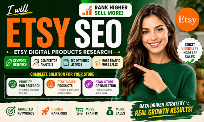 optimize etsy pod digital product research printify listing  stanstore setup SEO