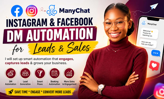 setup manychat instagram and facebook dm automation for leads