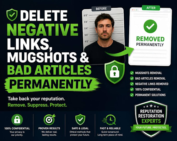 remove negative links deindex harmful urls delete mugshot from google search