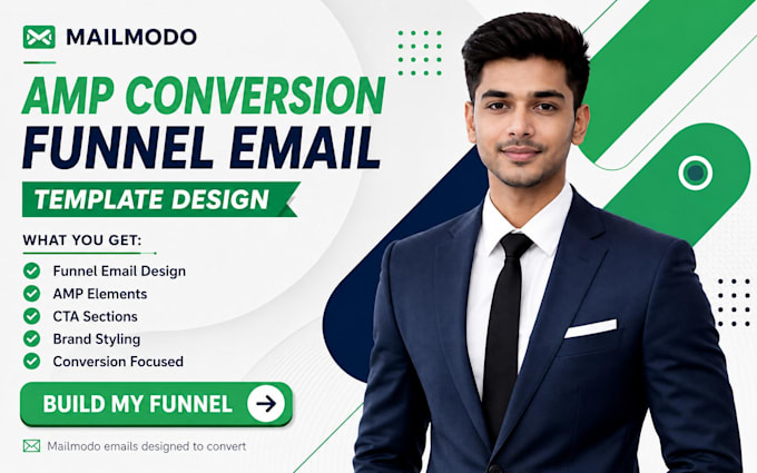 build mailmodo amp conversion funnel email template design