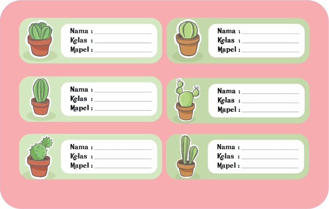 design cute and professional school subject stickers for students