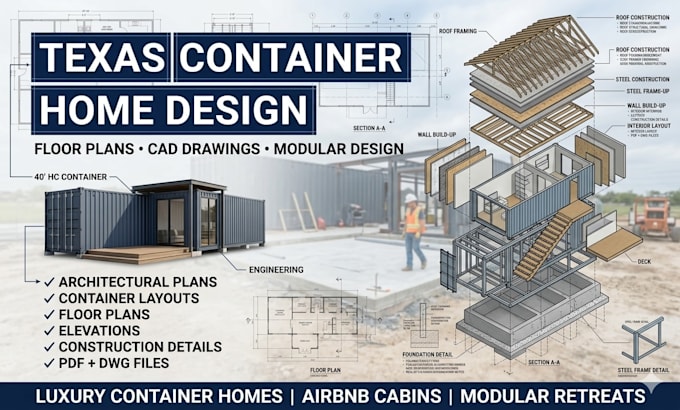 texas high end architectural floor plan modular shipping container homes project