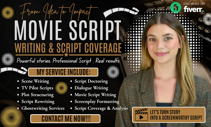 provide script coverage, screenplay feedback, TV pilot analysis for your script