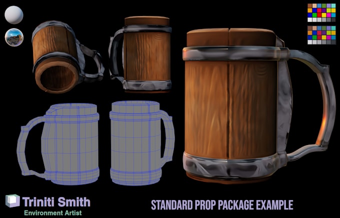 3d model and texture props