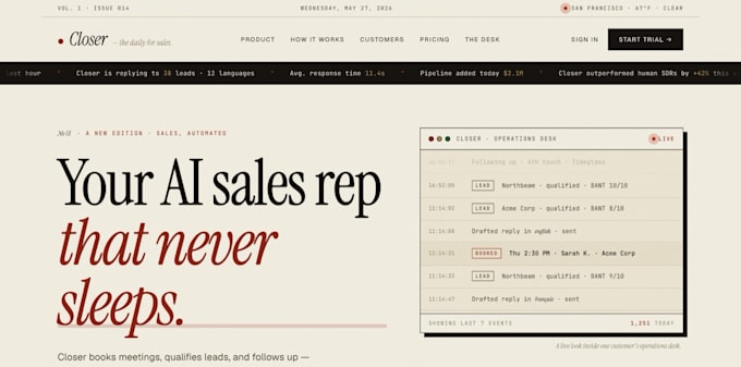 design and hand code a fast, modern landing page