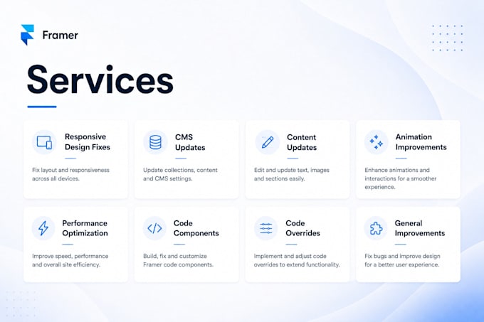 fix and improve your framer website