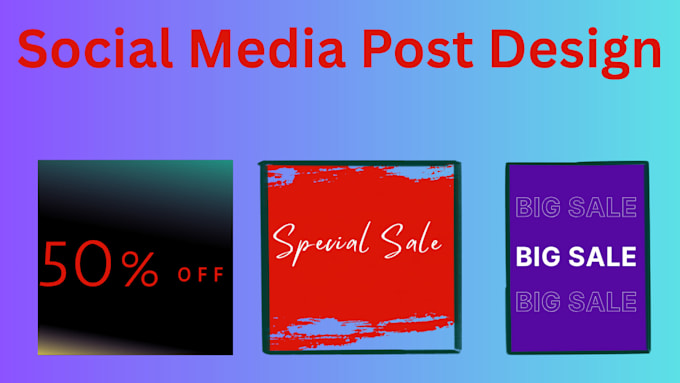 design eye catching socialmedia posts for instagram facebook