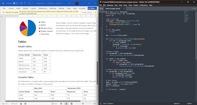build python automation tools for PDF, word and excel tasks