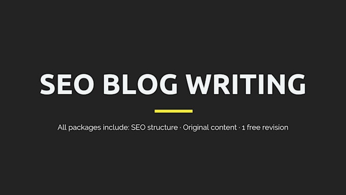 write SEO optimised blog posts