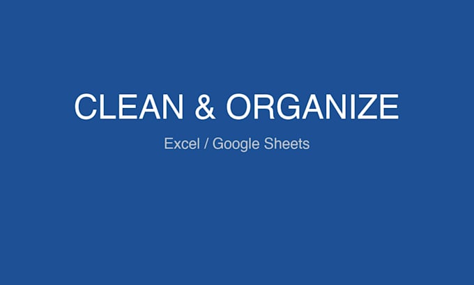 data entry and organize your spreadsheets accurately