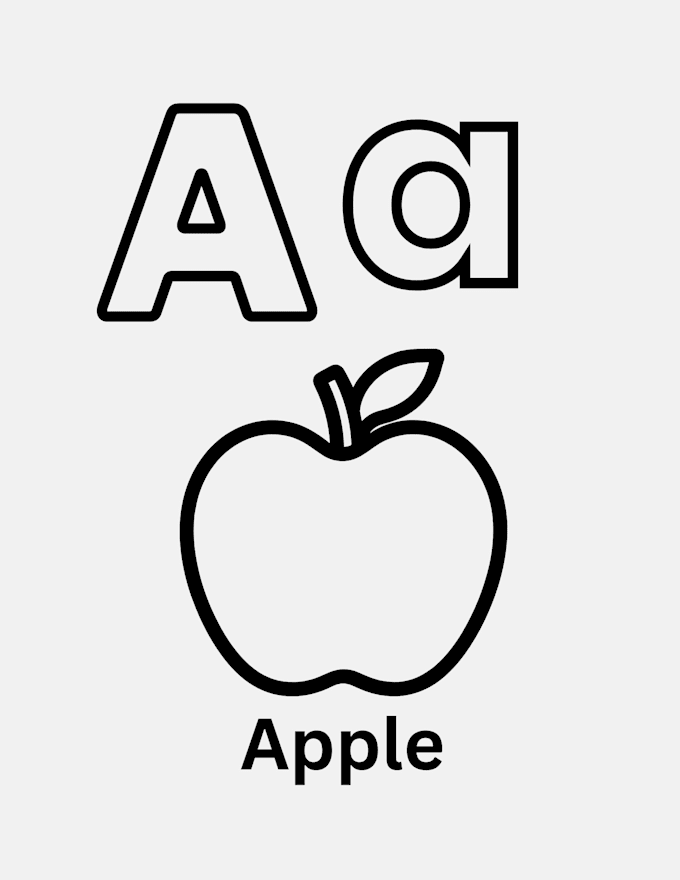 alphabet activity book layout and cover design