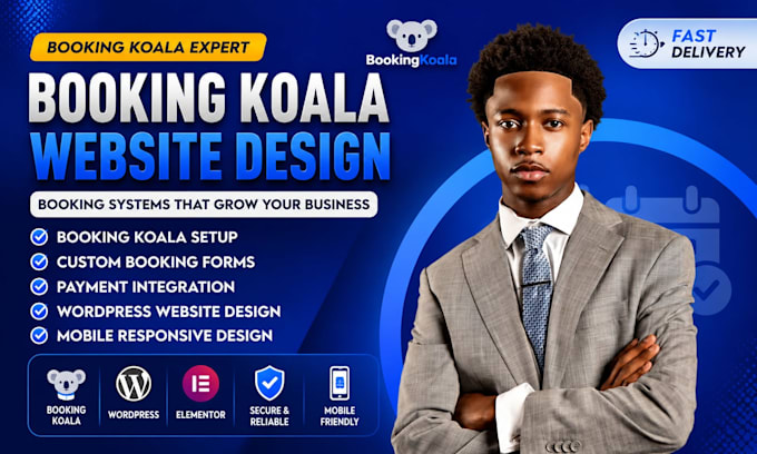 setup booking koala booking website and wordpress service business website