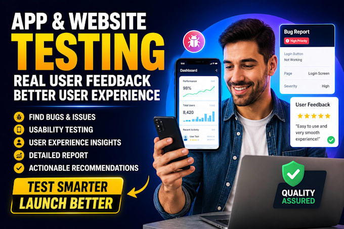 do user testing for your website and app with actionable feedback