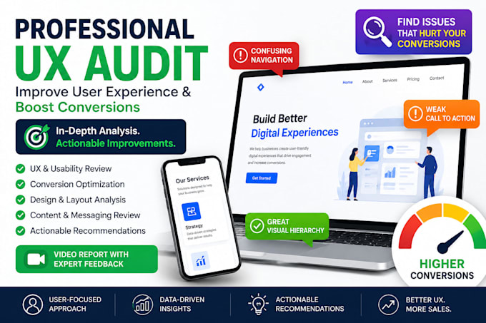 review your website UX and identify conversion issues