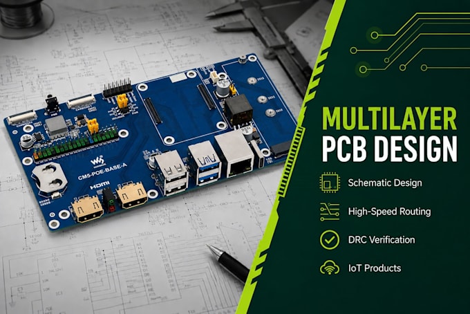 design multilayer pcb design, assembly, schematic, layout for electronic devices