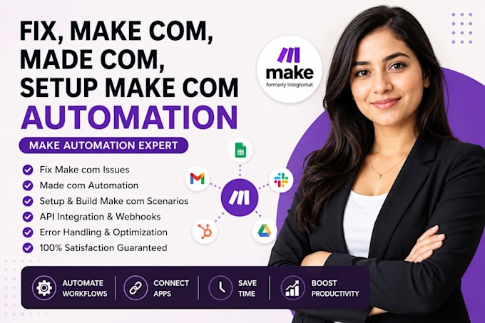 setup make com automation, fix make scenario, made com, make com