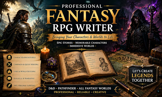 create and write a backstory for your dnd or rpg character