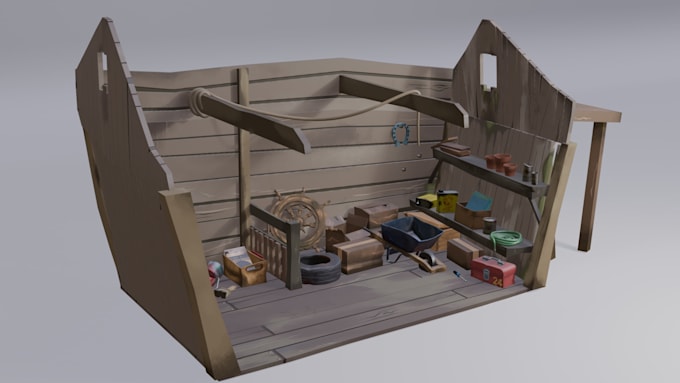 model and texture props and environments