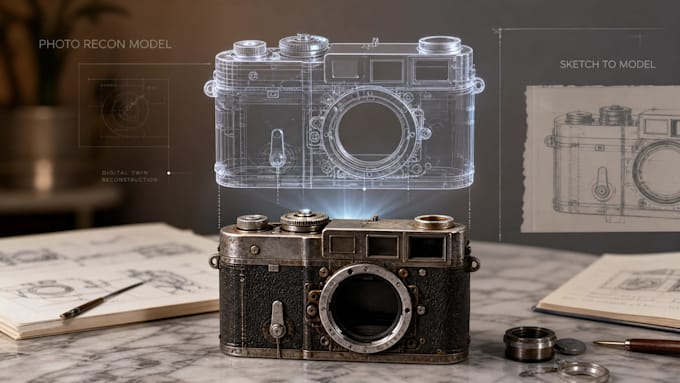 do 3d product model design cad conversion scan to 3d model printable 3d files