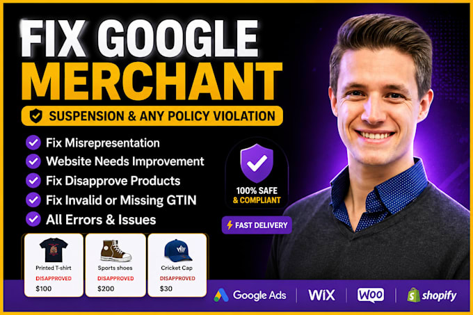 fix google merchant center misrepresentation and shopping ads suspension