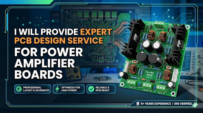 provide expert pcb design service for power amplifier boards
