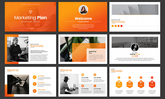 redesign powerpoint presentation design, improve powerpoint template or slides