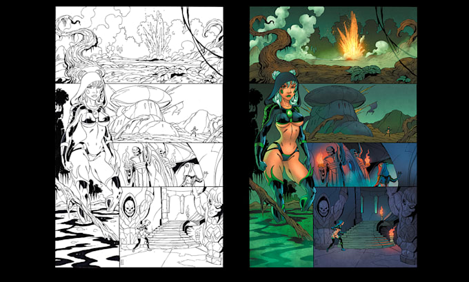 do professional color for your comic book drawings