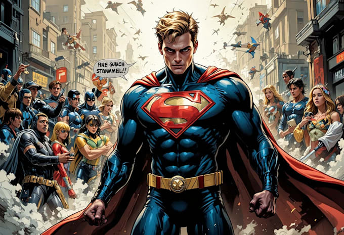 create stunning superhero comic art and illustrations