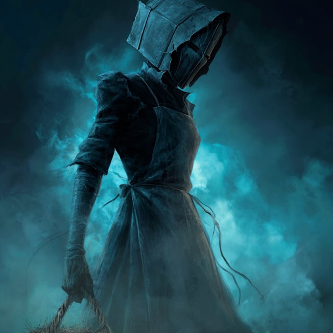 create dark art illustration, horor and skull artwork