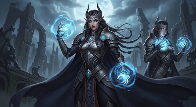 illustrate fantasy art creatures and characters