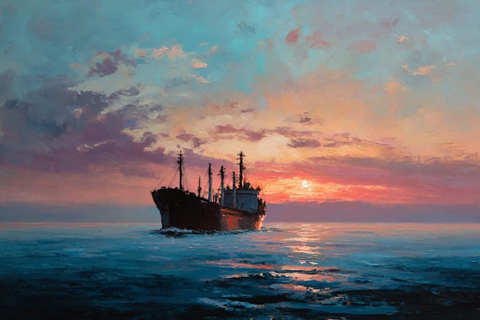 create ship oil painting for you
