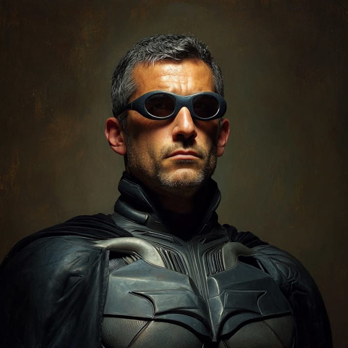 design your realistic superhero cartoon portrait