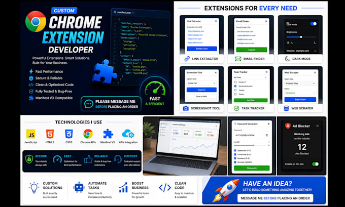 develop browser extensions for chrom