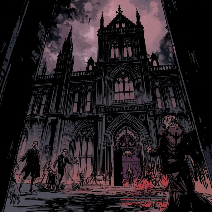 draw noir, horror and dark comic book art and illustrations