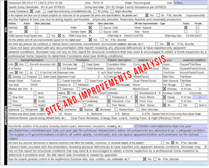 be your USA residential appraisal report assistant