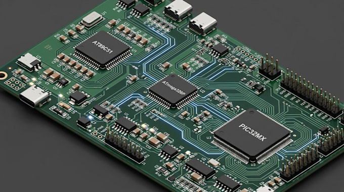 design embedded system using mcu at89c51,atmega328pu,pic32mx etc
