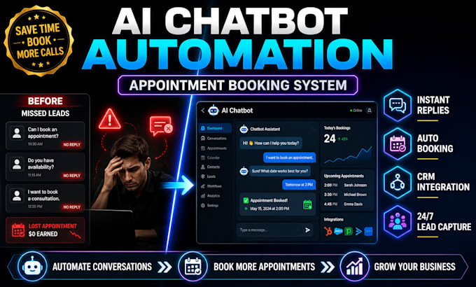 build ai chatbot and appointment booking automation