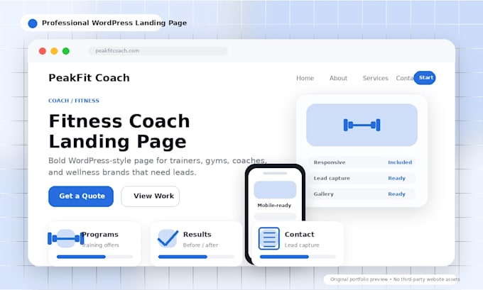 build a responsive wordpress landing page for your business