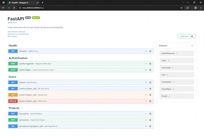develop fastapi rest apis using python