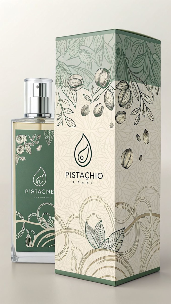 design perfume packaging, perfume label design and perfume box package