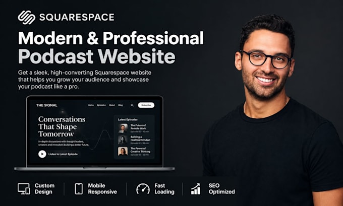 build squarespace redesign squarespace expert podcast music podcast setup square