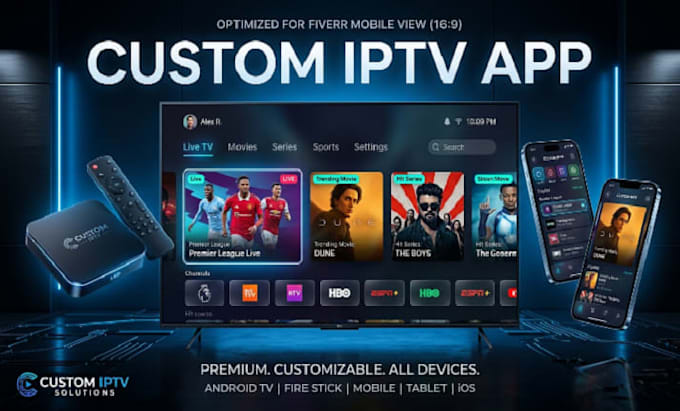 customize iptv smarters pro v4,v3 app with custom logo, name, VPN  admin panel