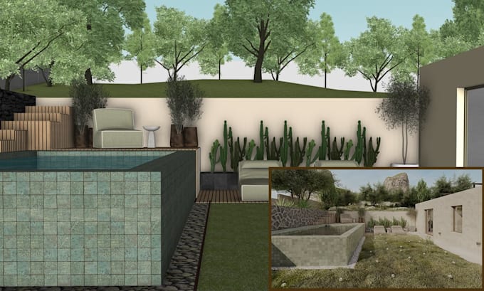 do architectural sketchup 3d modeling and high quality rendering