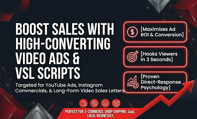 write high converting youtube video ad and vsl scripts